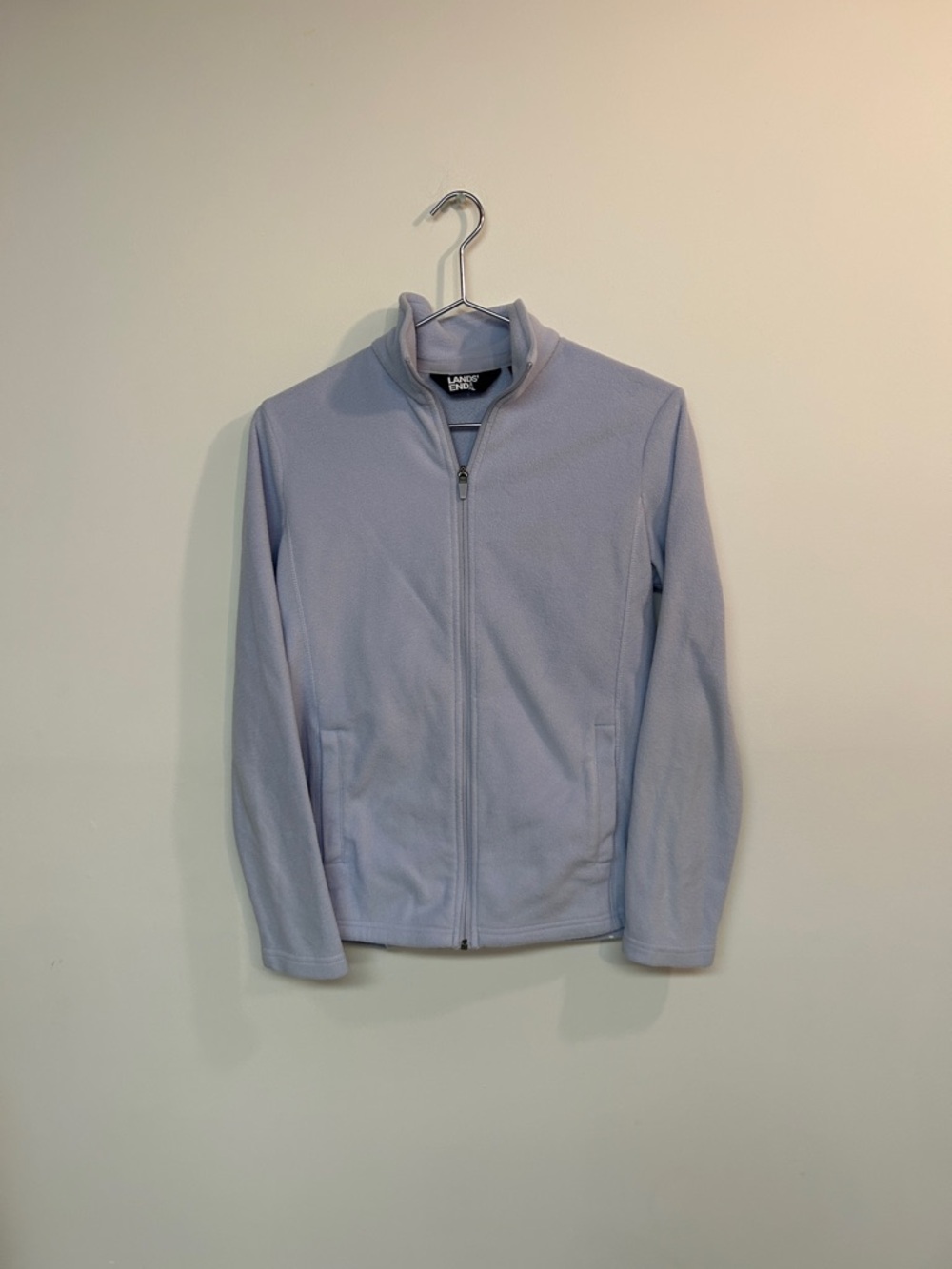 Lands' End Lavender Full-Zip Fleece